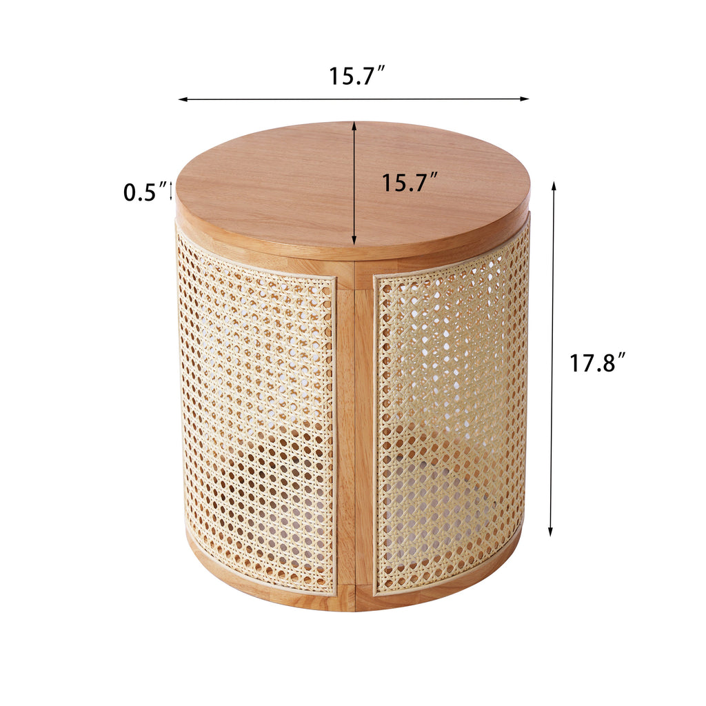 Rubber Solid Wood Side Table