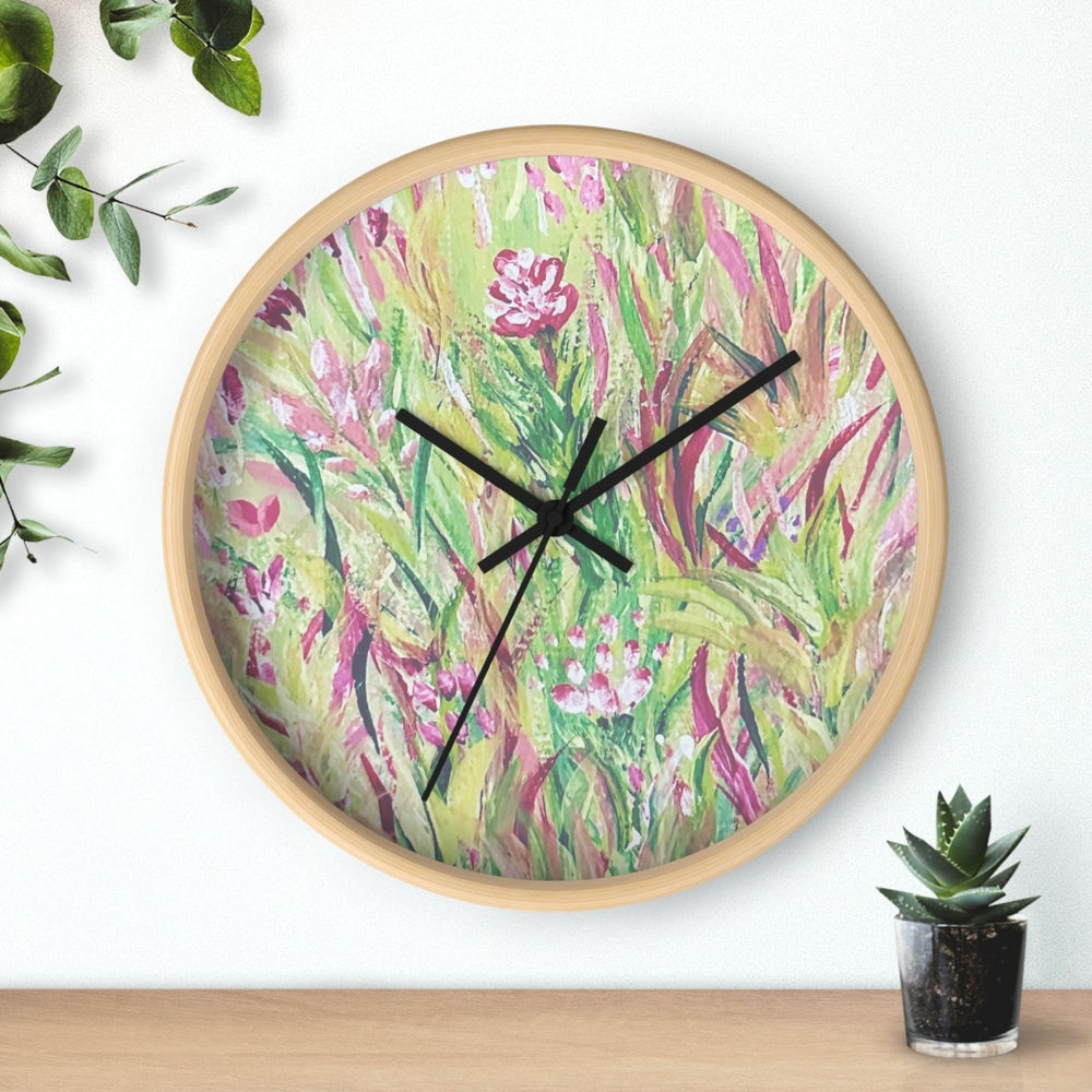 Golden Garden Wall Clock