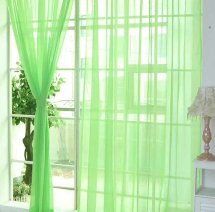 Solid Tulle Modern Sheer Curtains