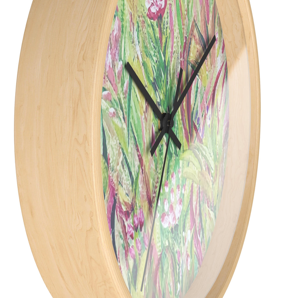 Golden Garden Wall Clock