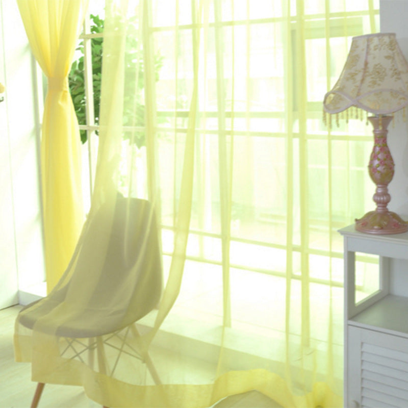 Solid Tulle Modern Sheer Curtains