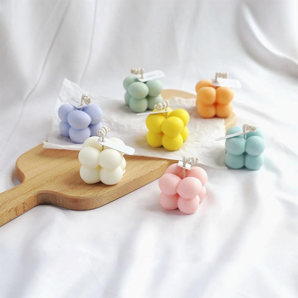 1pc Cube Wax Geometry Candle Soy Wax Candles Beautiful Art Candle Present Statue Scented Candles Decoration for Wedding Home Decor Candle Shaped Candles Wax Smokeless Oil Aromatherapy Candle For Christmas Wedding Home Decor