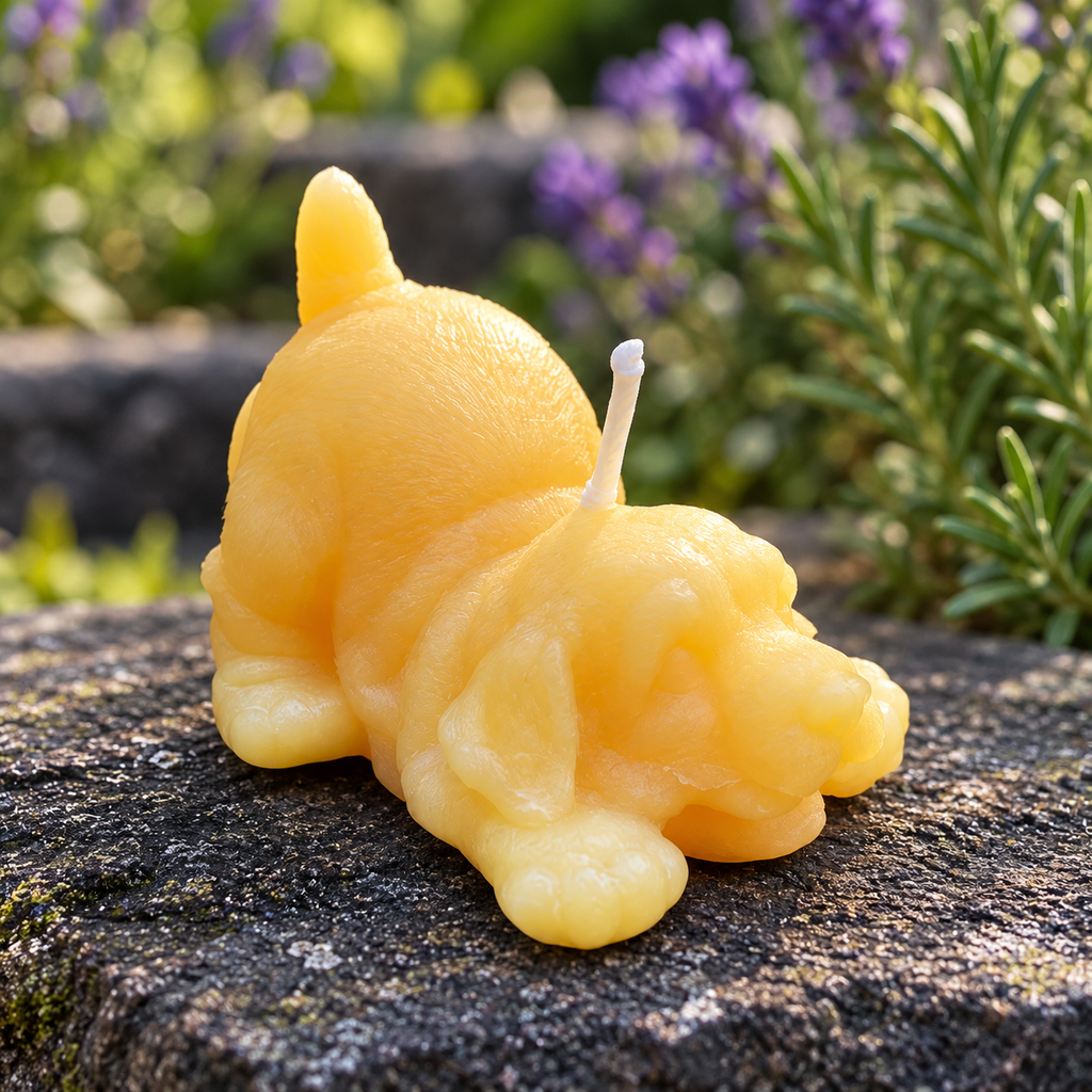 Kitten and Puppy Buddies Beeswax Candle Set