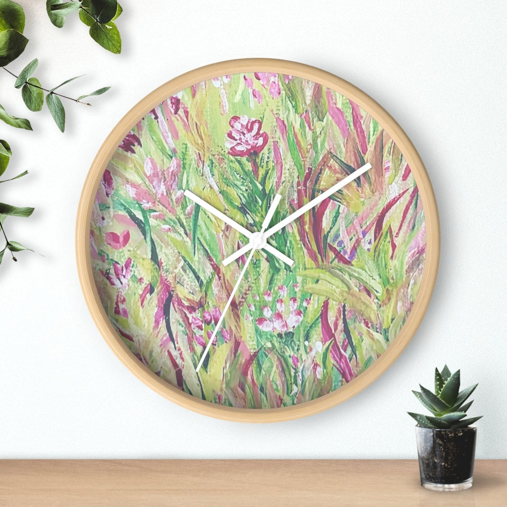 Golden Garden Wall Clock