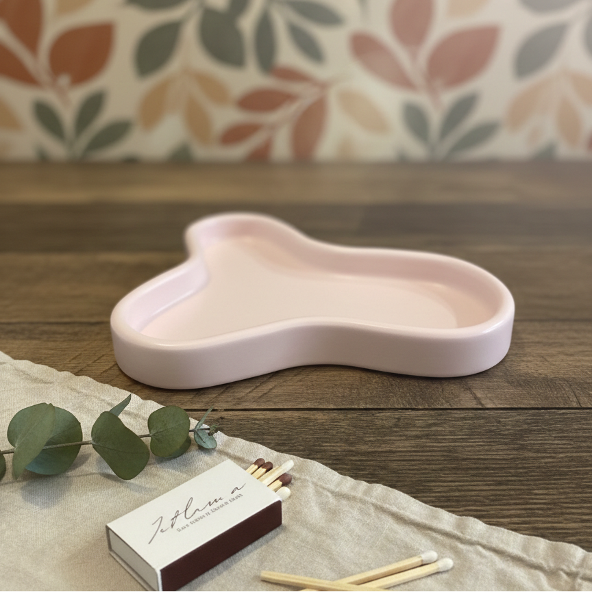Jesmonite Clover Trinket Tray | Handcrafted Jewelry Dish