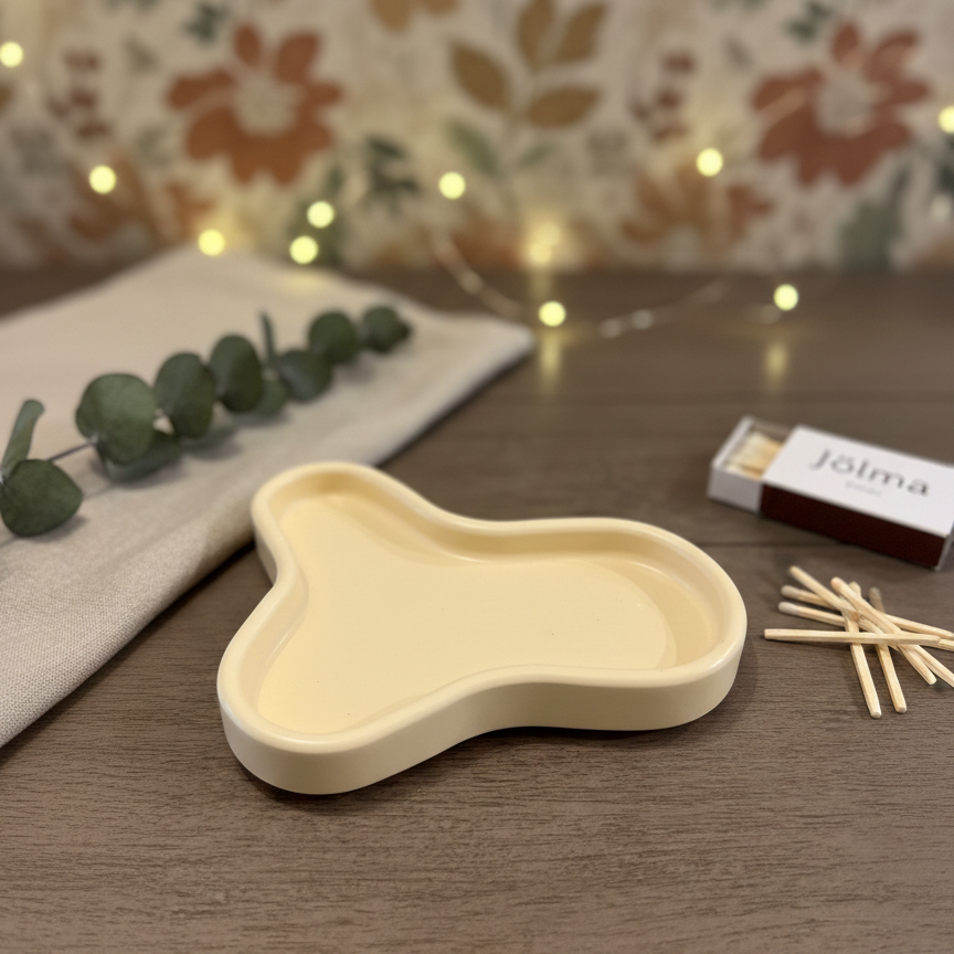 Jesmonite Clover Trinket Tray | Handcrafted Jewelry Dish