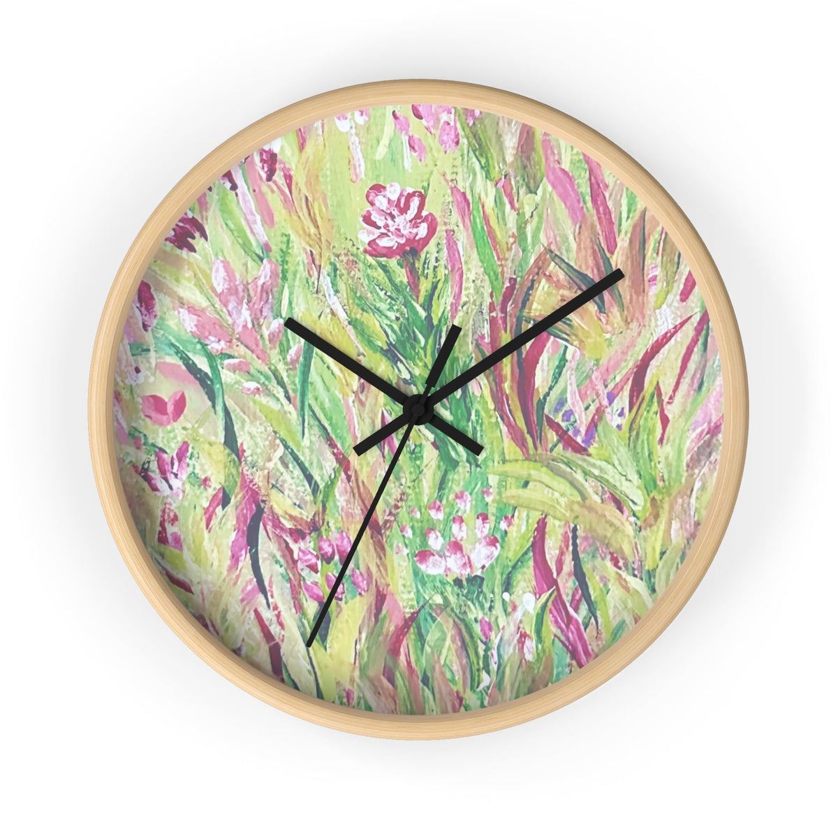Golden Garden Wall Clock