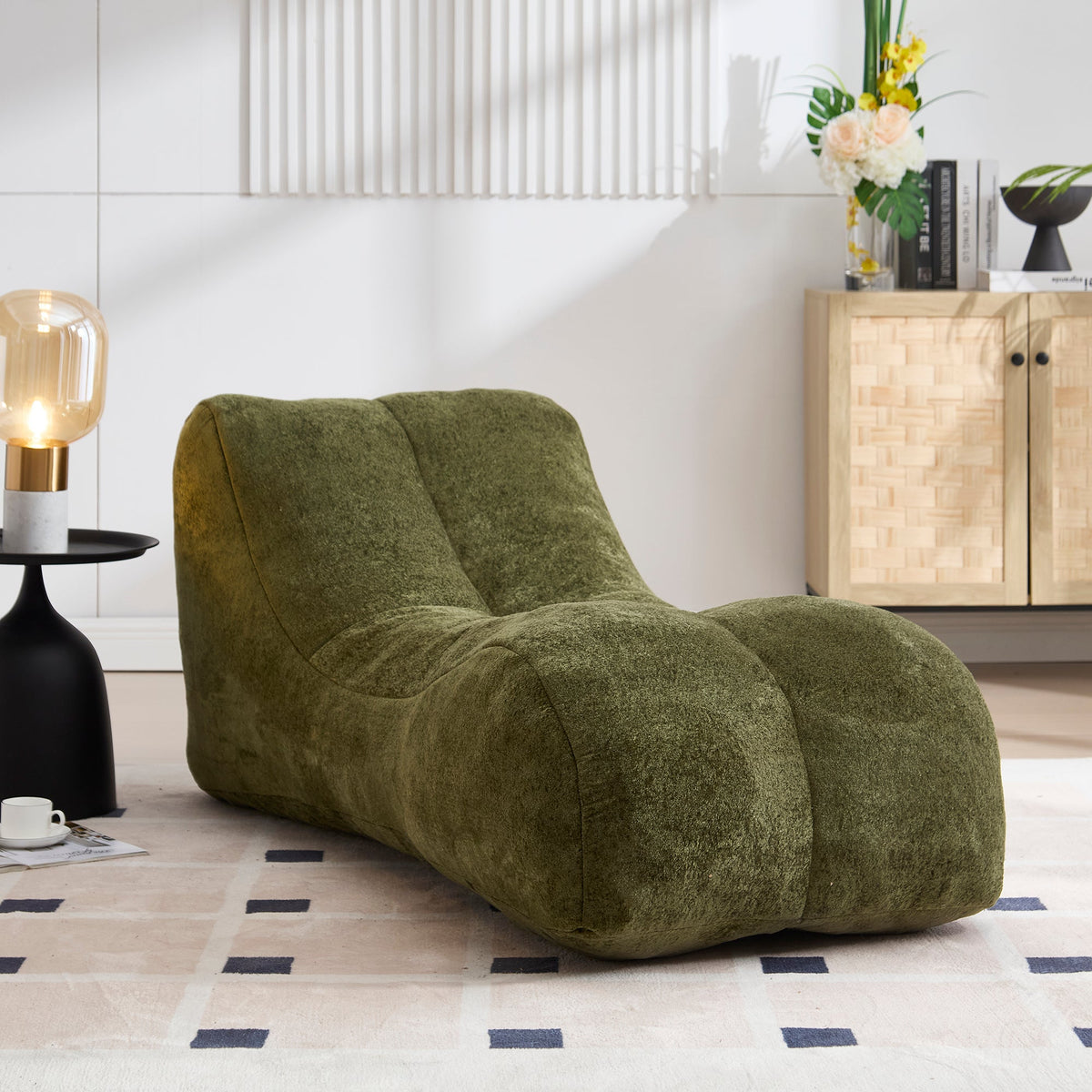 Creative Bean Bag Sofa Chair for Adults with High-Quality Sponge Filling and Polyester Fiber,59x30x23.6 inches