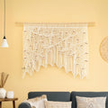 Aura Natural Latte Macrame Window Curtain