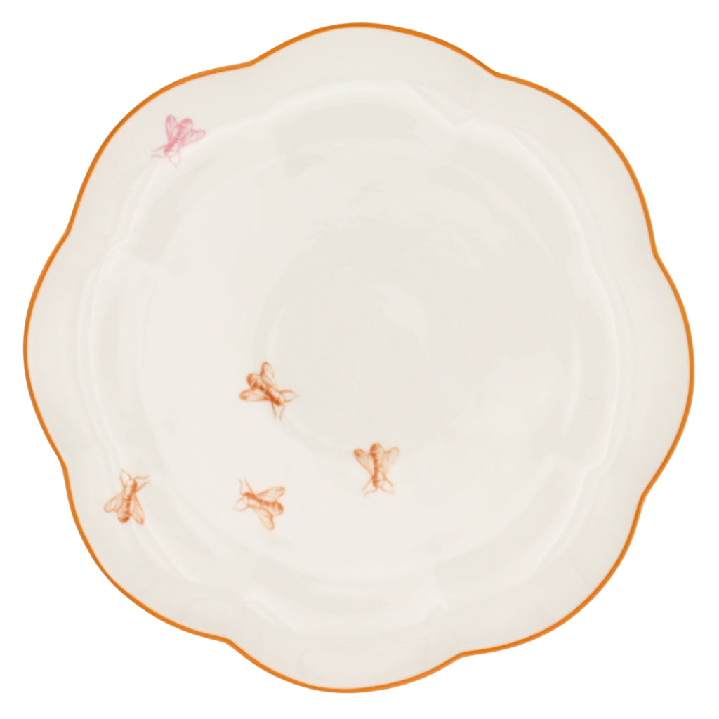 Bumble Voyage Scalloped Ceramic Dinner Plates – Case of 12 (+3 Bonus Plates)