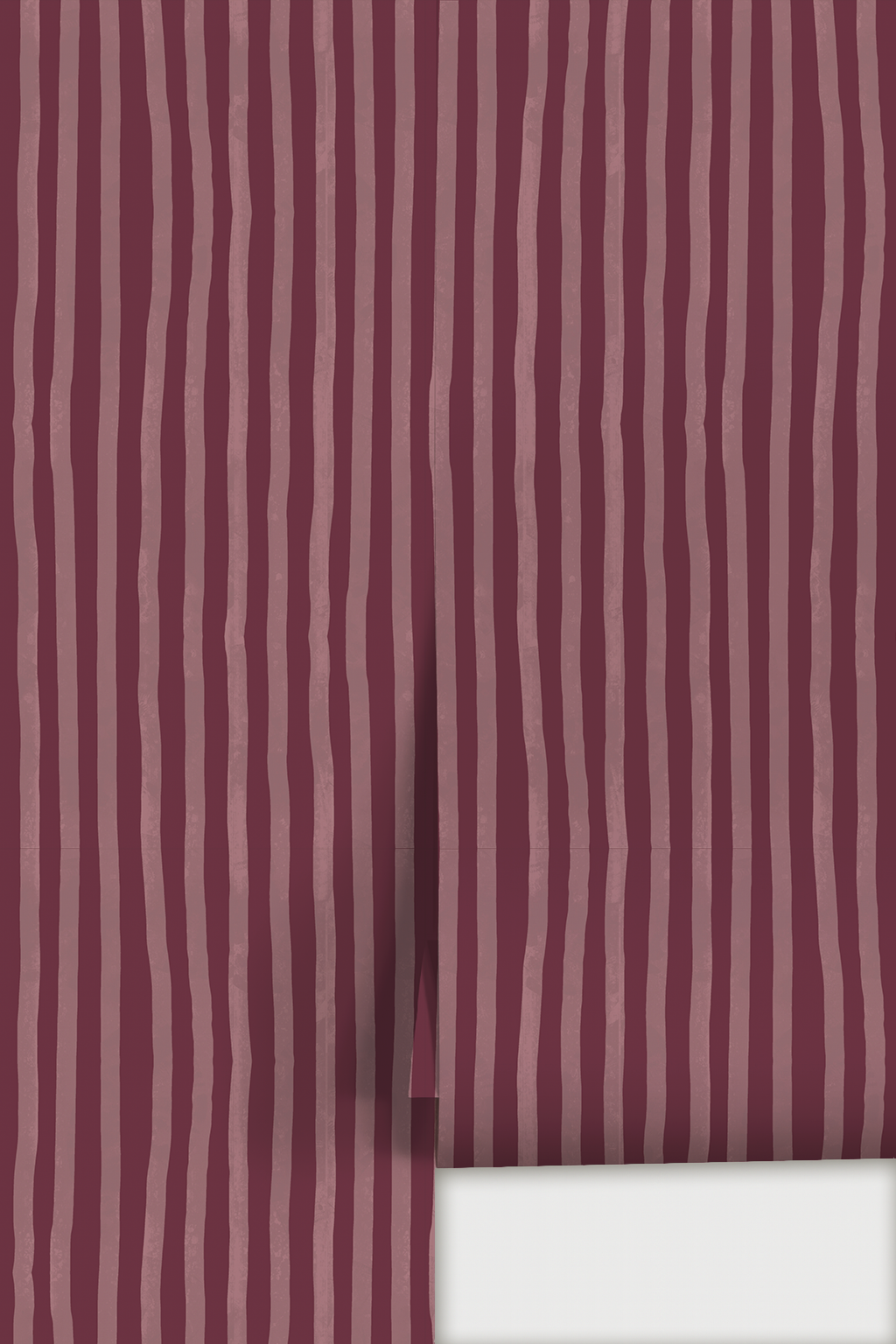Dolce Stripe Wallpaper, eggplant and mauve