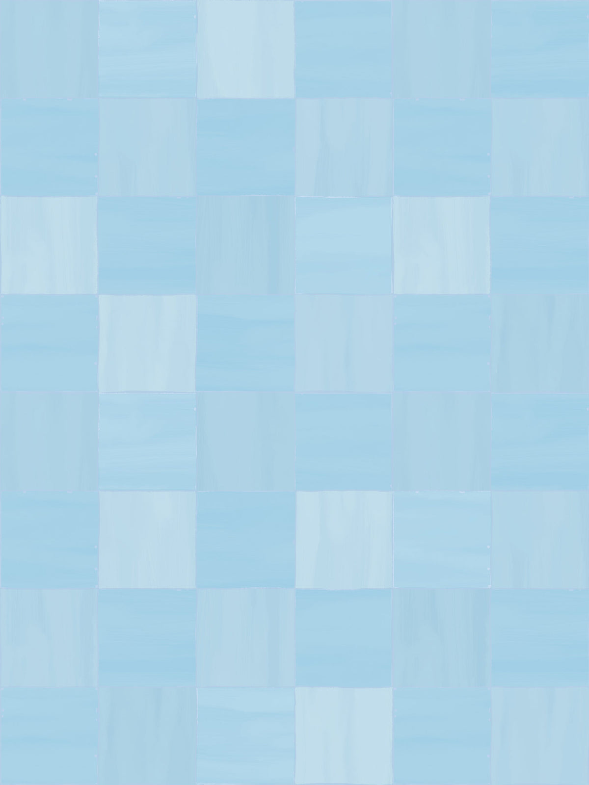 Zellige Wallpaper, light blue