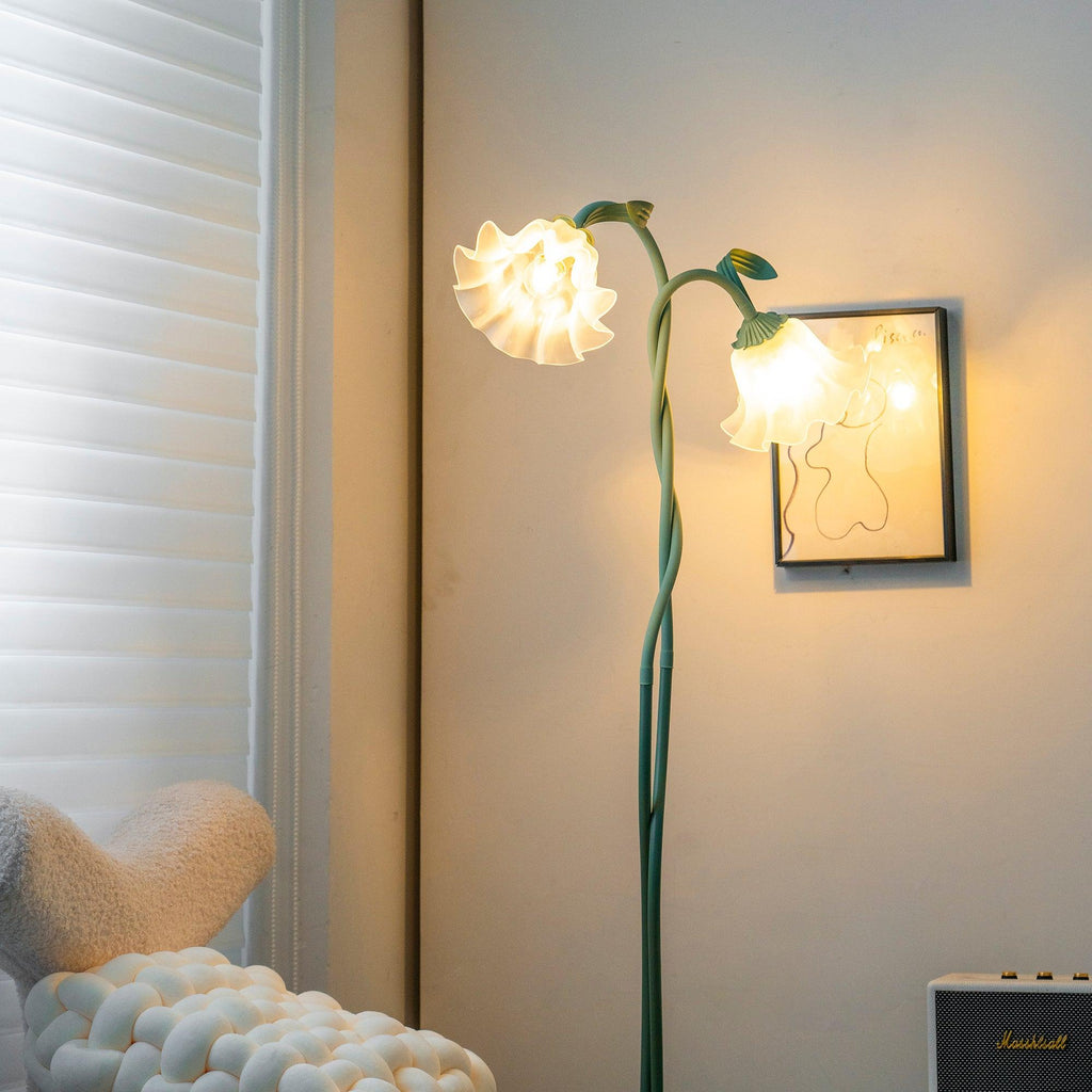 Calla Flower Floor Lamp Matte Green