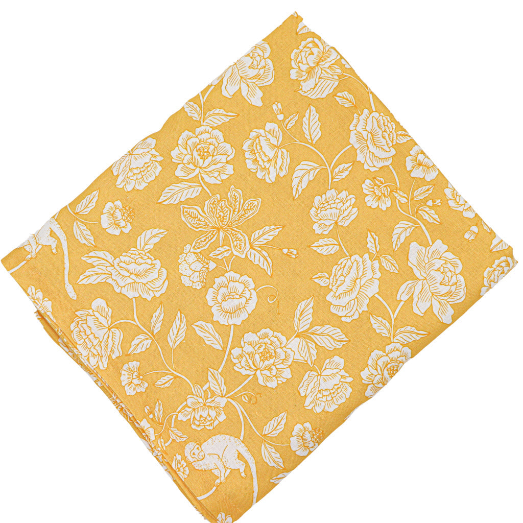 Marigold Flora Parlour Premium Linen Tablecloth