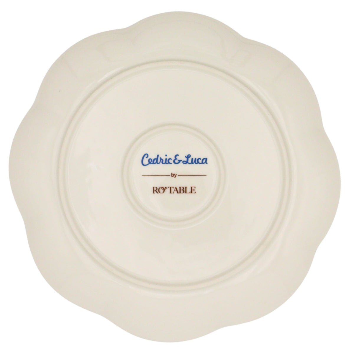 Meadow Flora Scalloped Ceramic Dinner Plates – Case of 12 (+3 Bonus Plates)