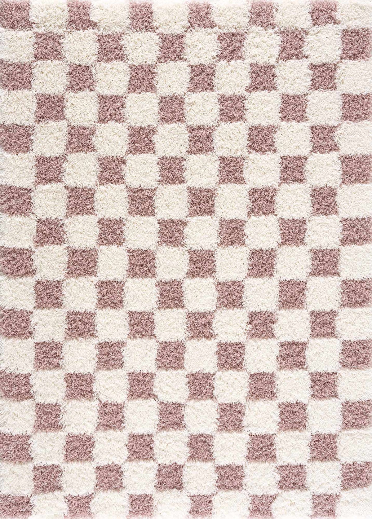 Atira Pink Checkered Area Rug