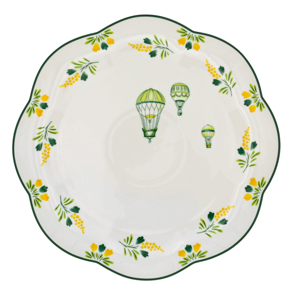 Valensole Lavender Scalloped Ceramic Dinner Plates – Set of 4 (+1 Bonus Plate)