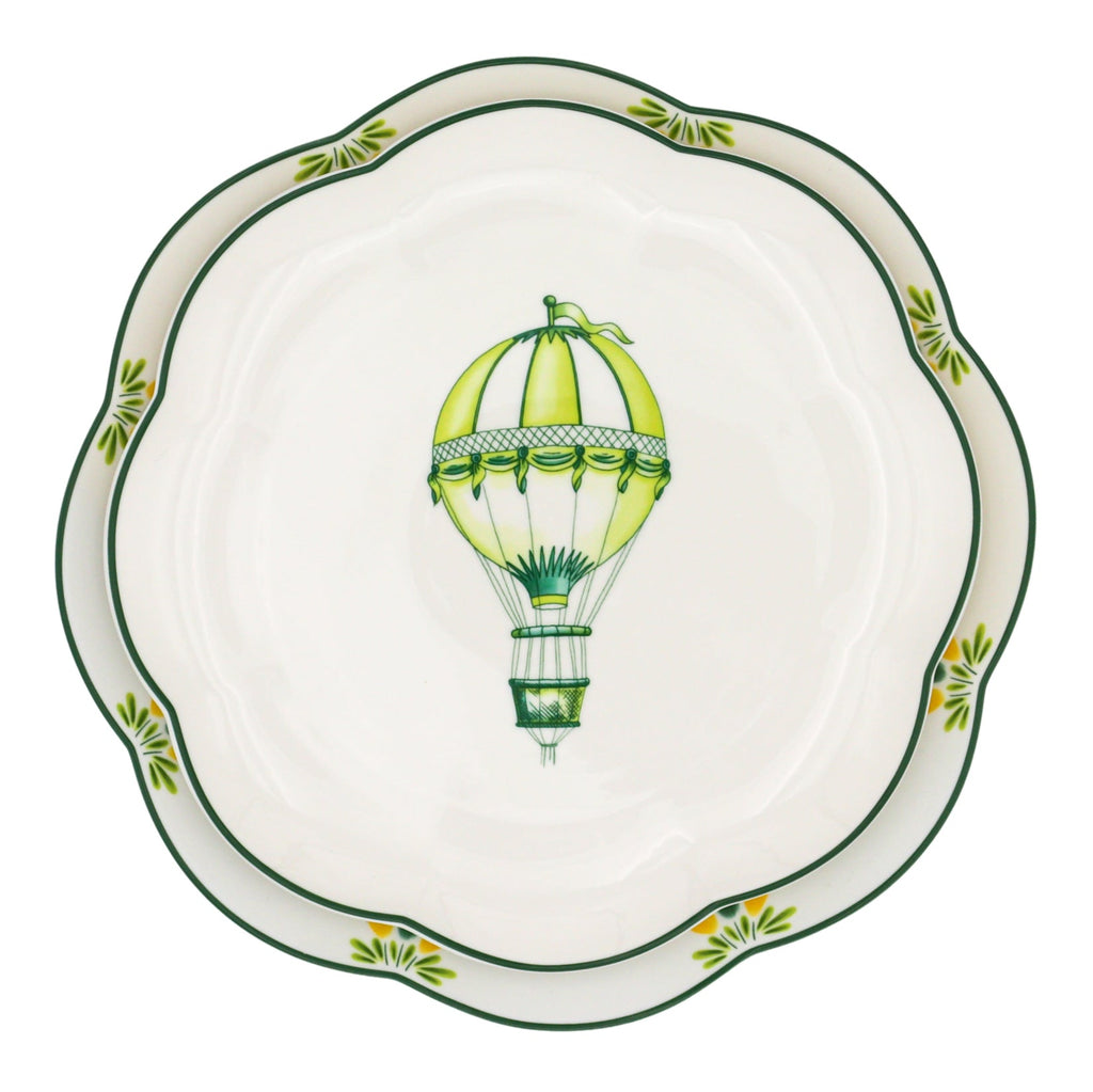 Valensole Lavender Scalloped Ceramic Dinner Plates – Case of 12 (+3 Bonus Plates)