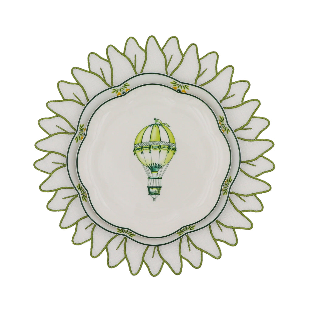Valensole Lavender Scalloped Ceramic Dinner Plates – Set of 4 (+1 Bonus Plate)