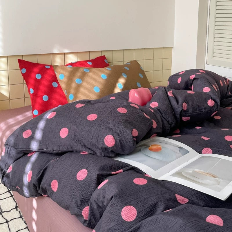 Preppy Polka Dot Duvet Cover Set