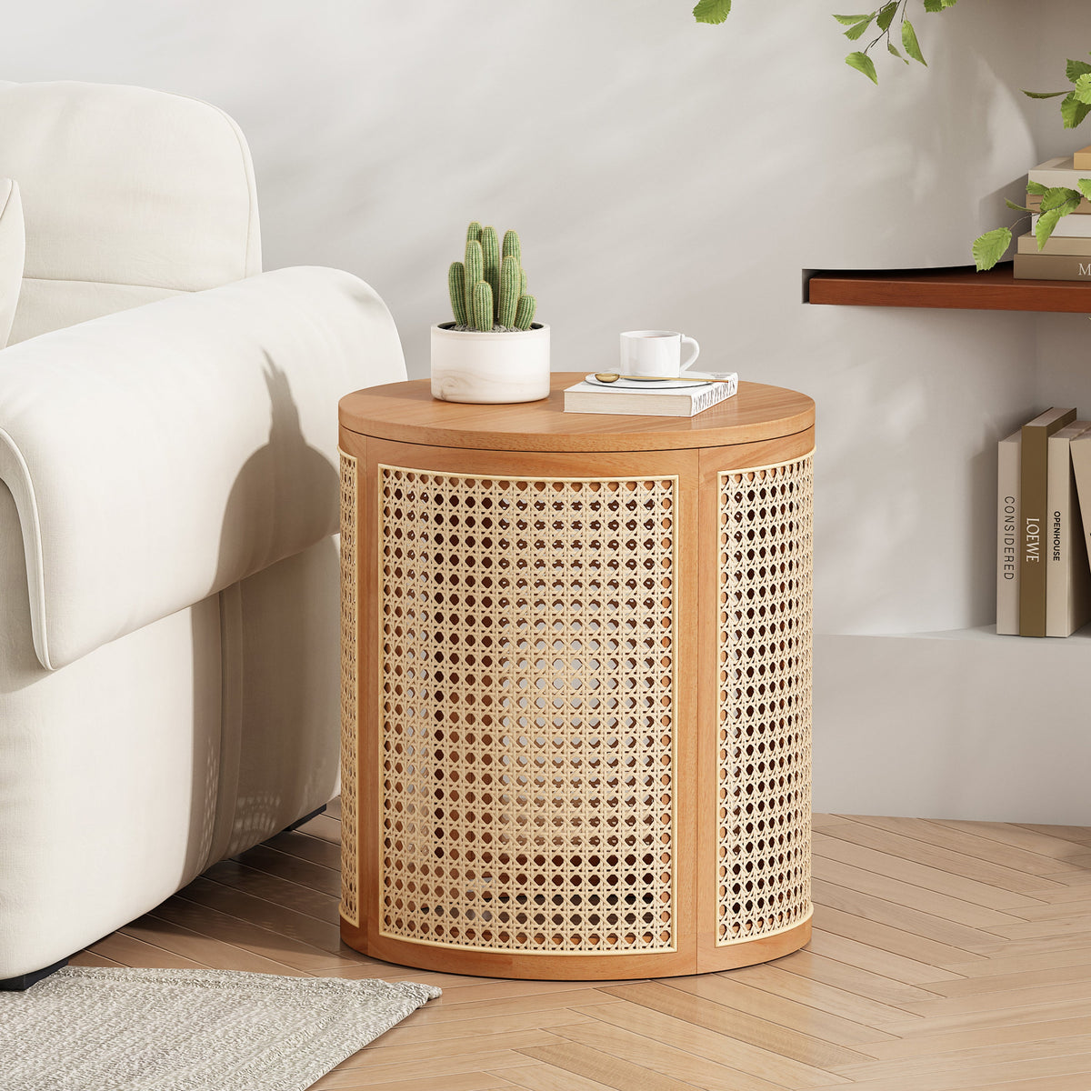 Rubber Solid Wood Side Table