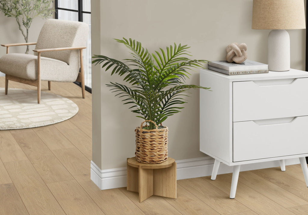 24" Tall, Artificial Plant, Palm, Indoor, Faux, Fake, Table, Floor, Greenery, Potted, Real Touch, Decorative - Green / Beige