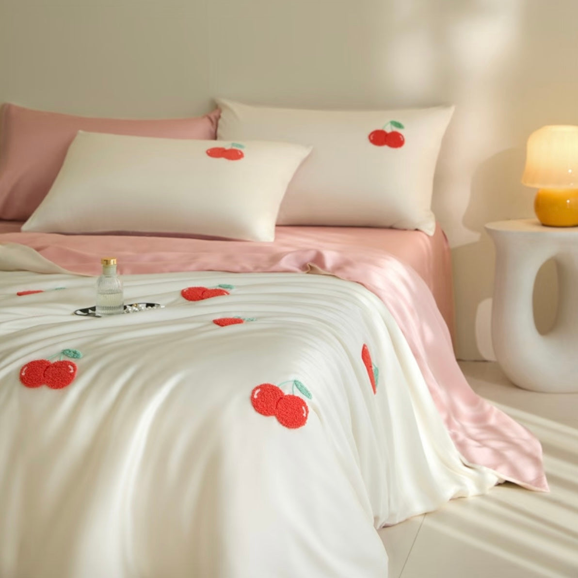 Embroidered Tulip Duvet Cover Set