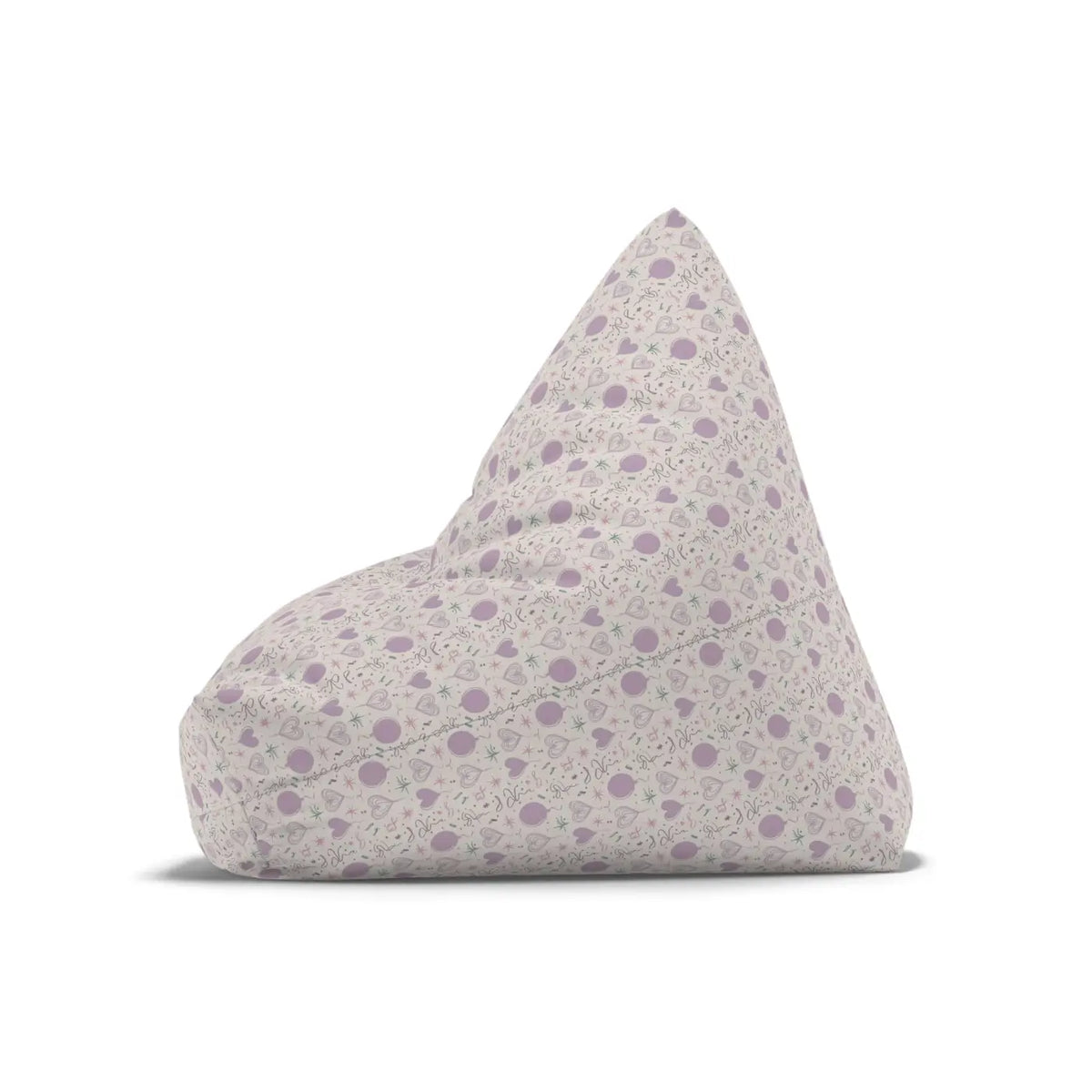 DipaliZ Bean Bag Cover Hearts Pattern Sewn-in Case