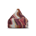 DipaliZ Maroon Marble Bean Bags Durable Polyester Decor