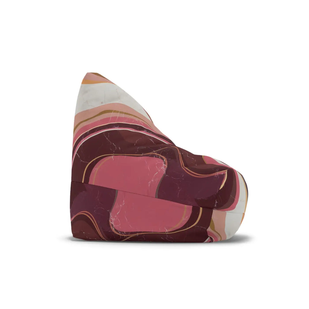 DipaliZ Maroon Marble Bean Bags Durable Polyester Decor