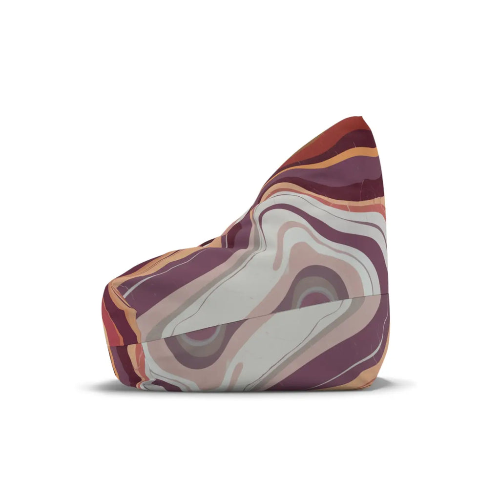 DipaliZ Maroon Marble Bean Bags Durable Polyester Decor