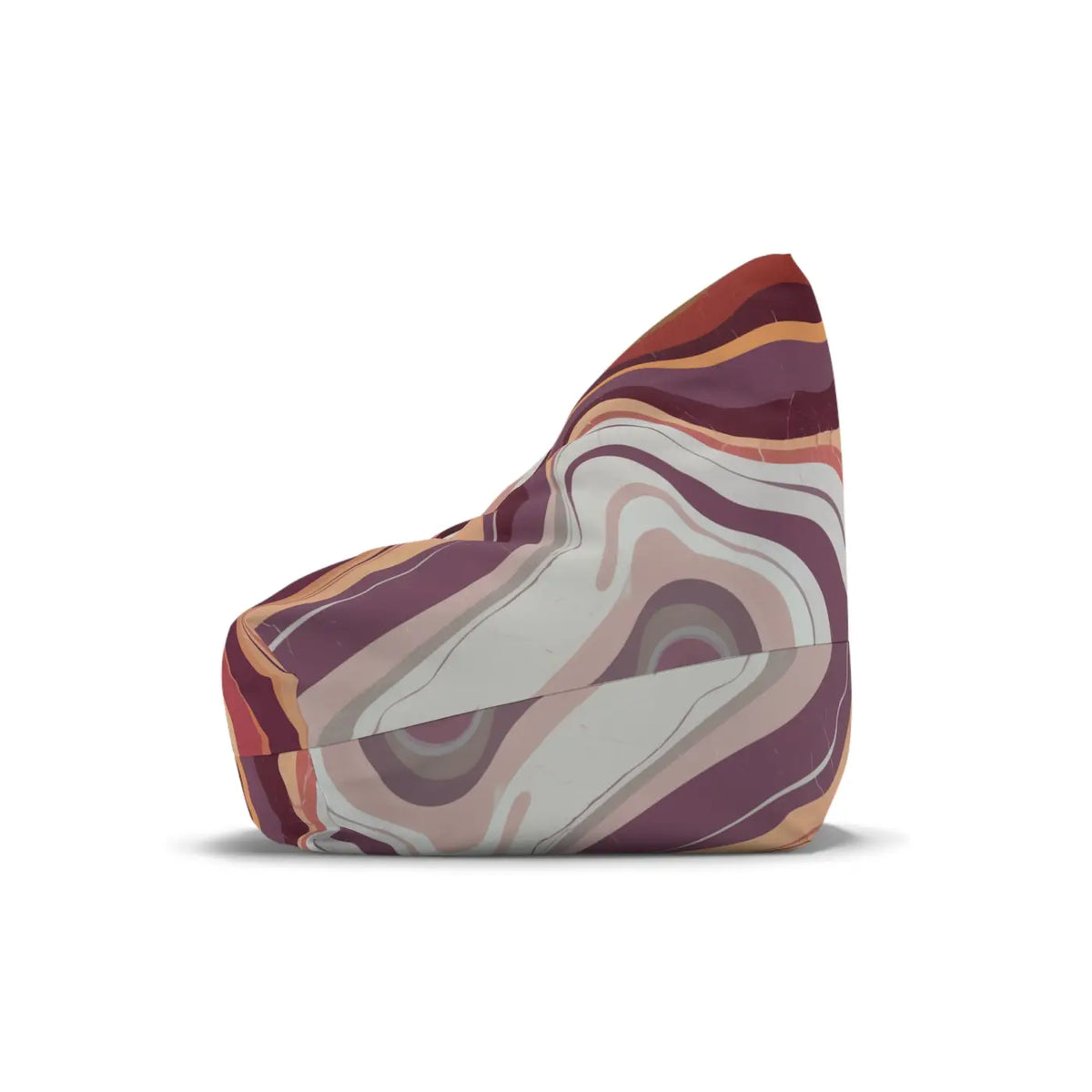 DipaliZ Maroon Marble Bean Bags Durable Polyester Decor