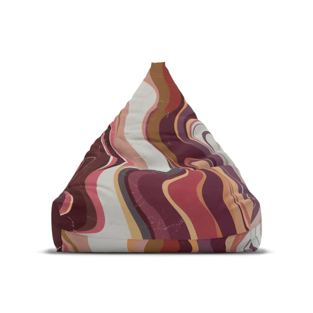 DipaliZ Maroon Marble Bean Bags Durable Polyester Decor
