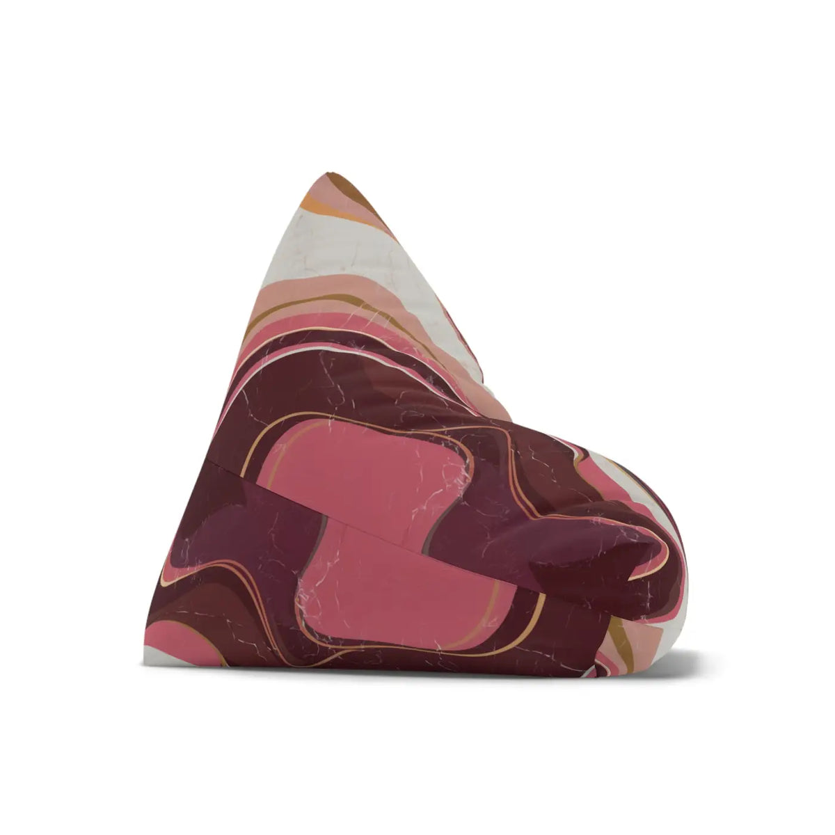 DipaliZ Maroon Marble Bean Bags Durable Polyester Decor
