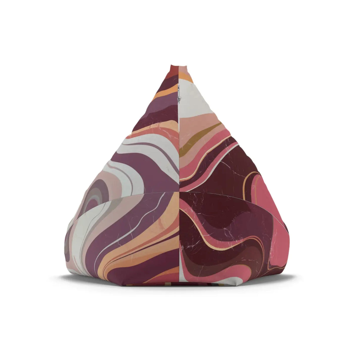 DipaliZ Maroon Marble Bean Bags Durable Polyester Decor