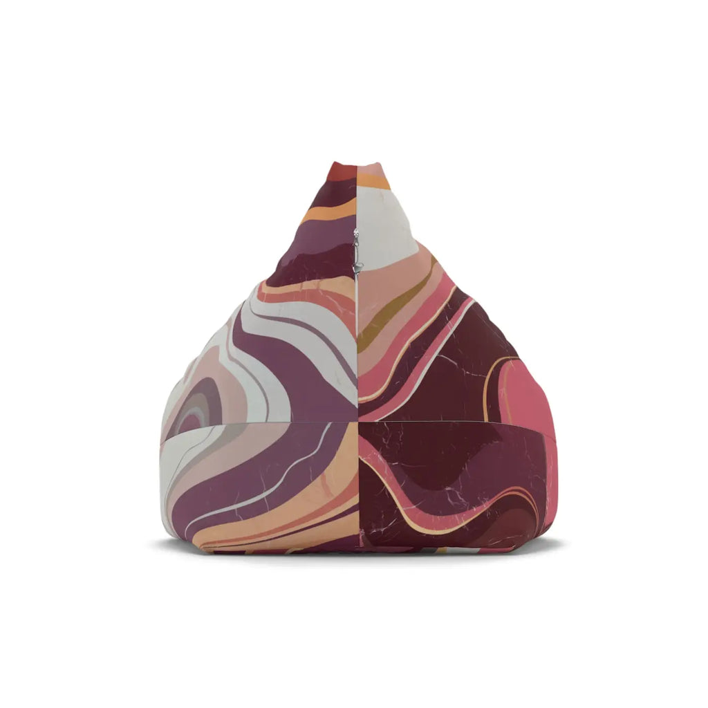 DipaliZ Maroon Marble Bean Bags Durable Polyester Decor