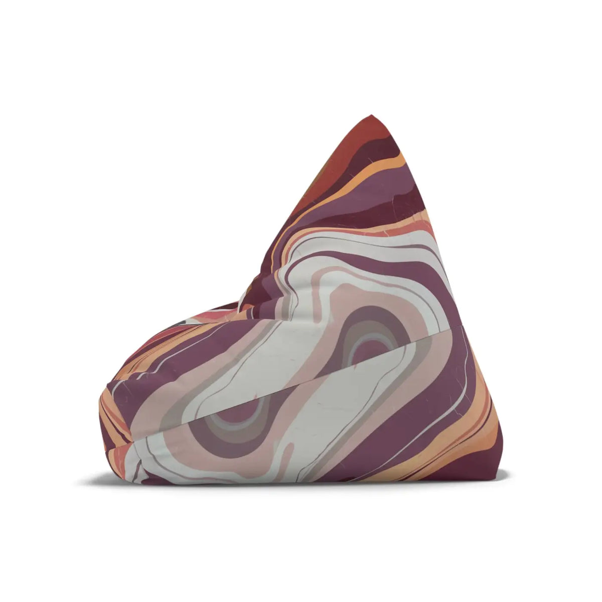 DipaliZ Maroon Marble Bean Bags Durable Polyester Decor