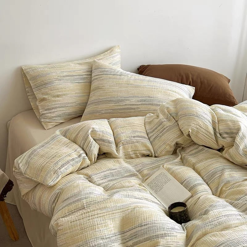 Brown Plaid Duvet Cover Set