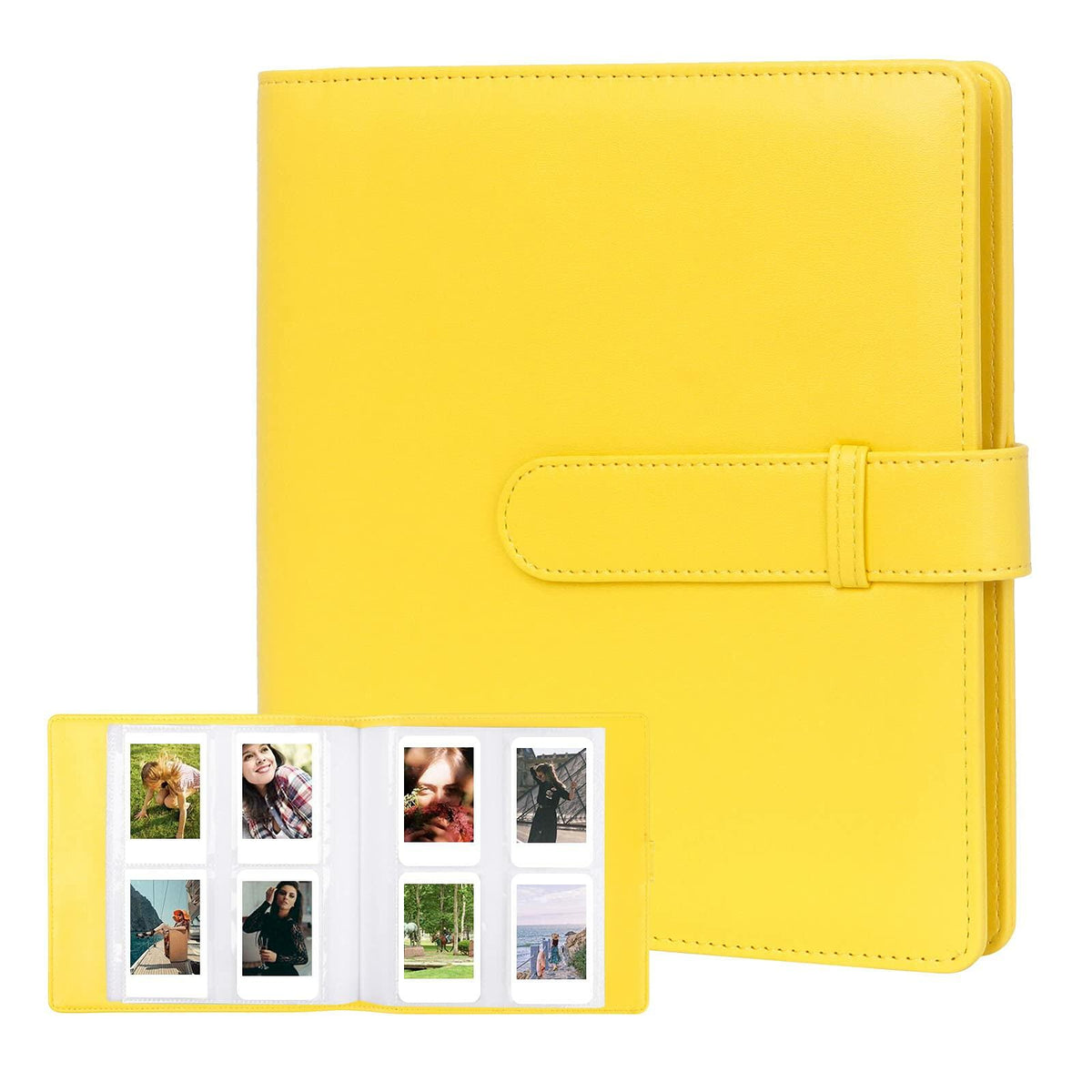 256 Pocket Photo Album for Instax Mini and Polaroid 2x3, Yellow