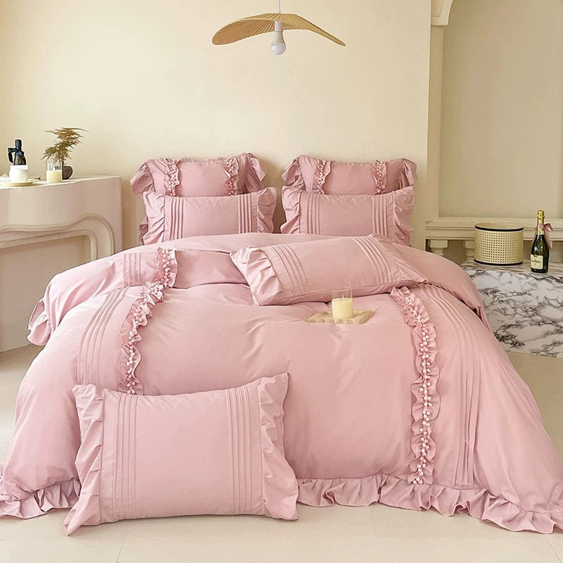 Coquette Ruffled Duvet Cover Set