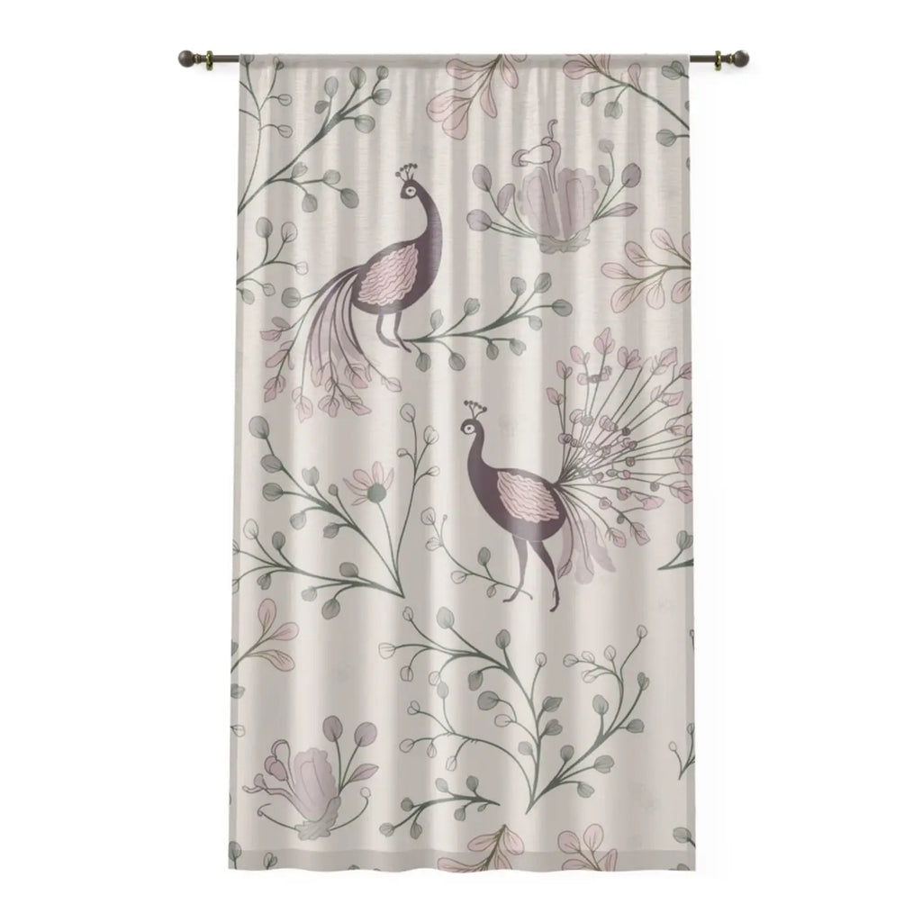 DipaliZ Floral Fantasy Window Curtains Peacock Polyester