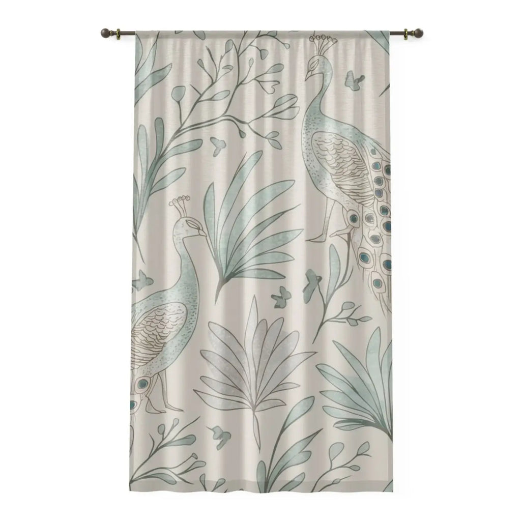 DipaliZ Peacock Curtains one Sided Print Polyester Fabric