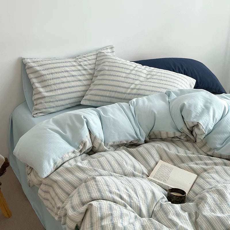Coastal Blue Reversible Duvet Cover Set