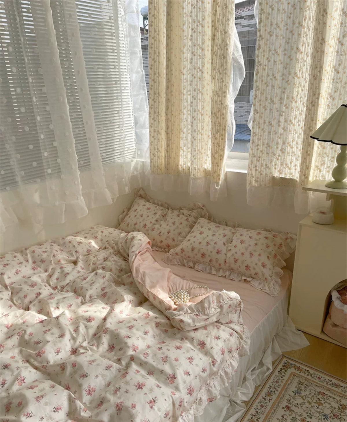 Pink Floral Duvet Cover Set