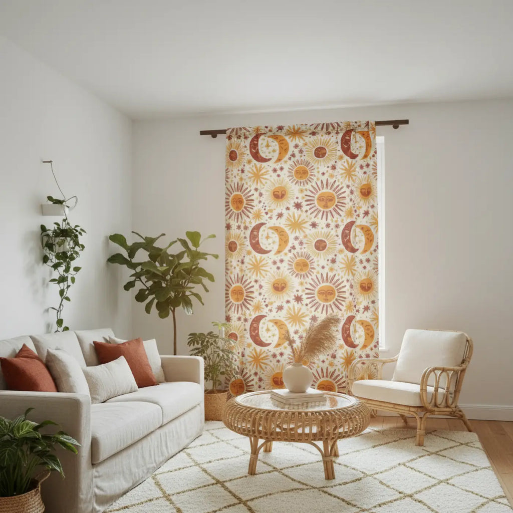 DipaliZ Celestial Glow Sheer Curtain Panel – 50x84 Poly