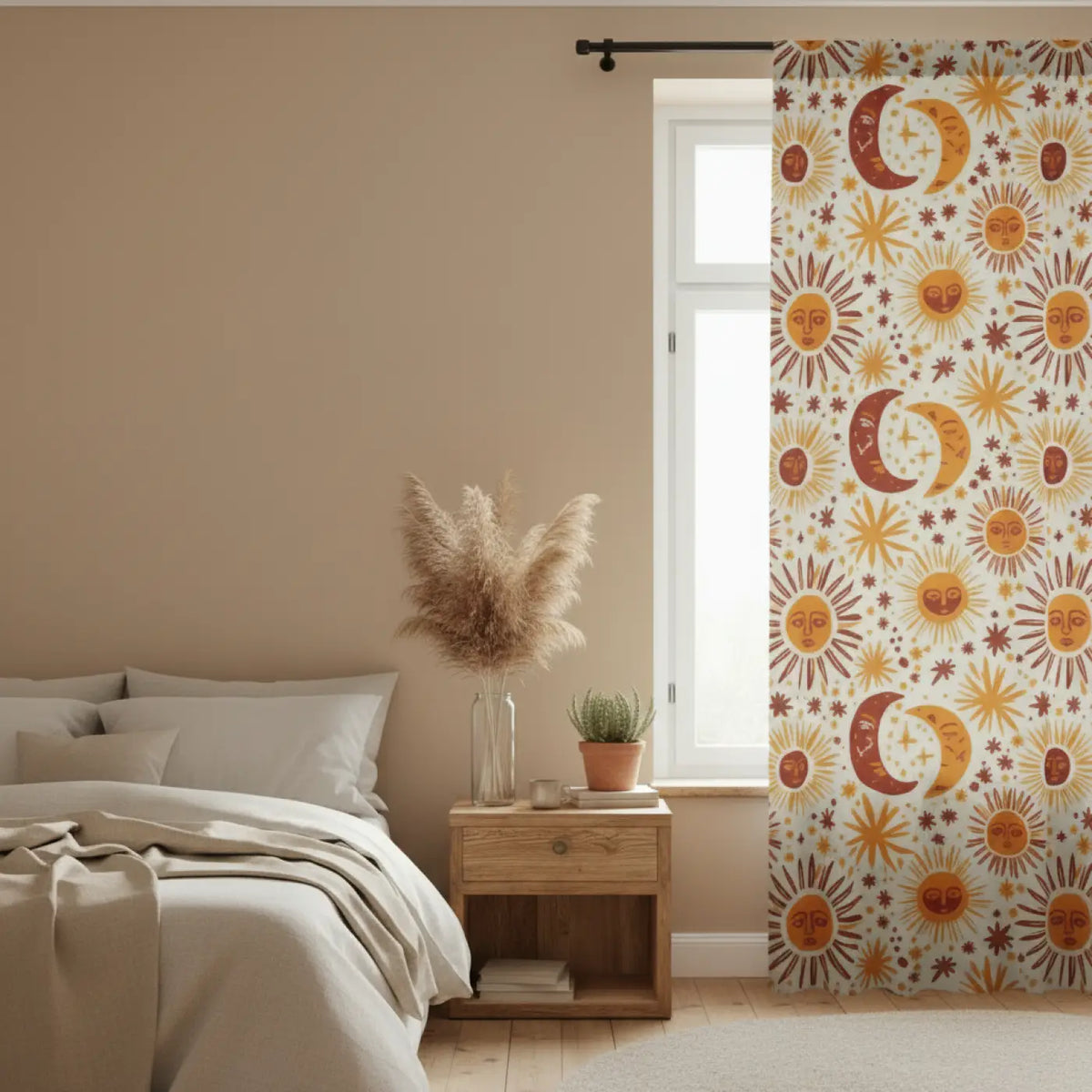 DipaliZ Celestial Glow Sheer Curtain Panel – 50x84 Poly