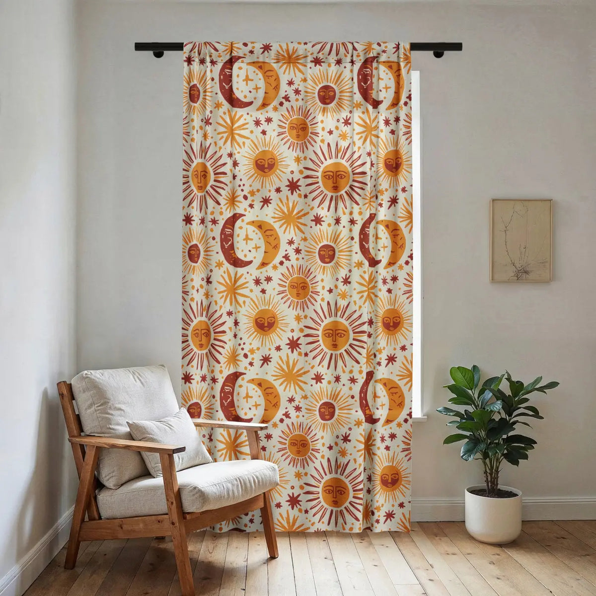 DipaliZ Celestial Glow Sheer Curtain Panel – 50x84 Poly