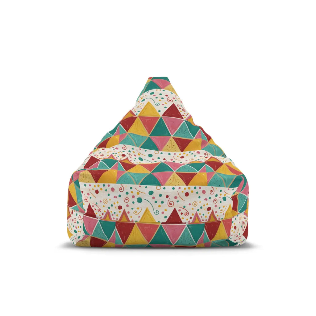 DipaliZ Vibrant Triangular Bean Bag Durable Polyester Fabric