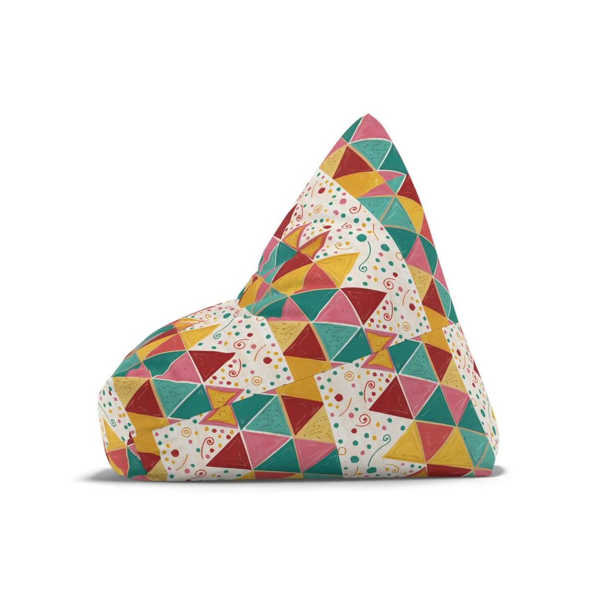 DipaliZ Vibrant Triangular Bean Bag Durable Polyester Fabric