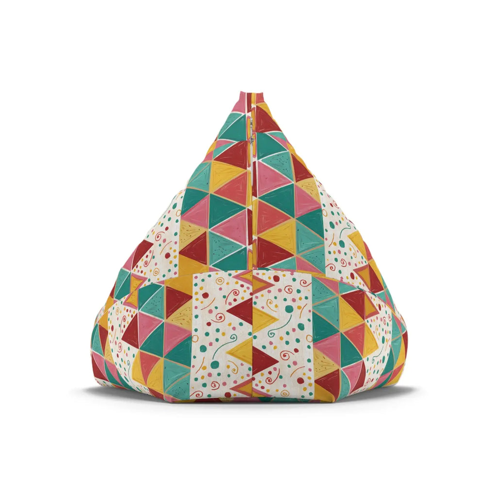 DipaliZ Vibrant Triangular Bean Bag Durable Polyester Fabric